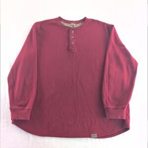 Gander Mountain Guide Series Henley Thermal Long Sleeve Men's XL Red